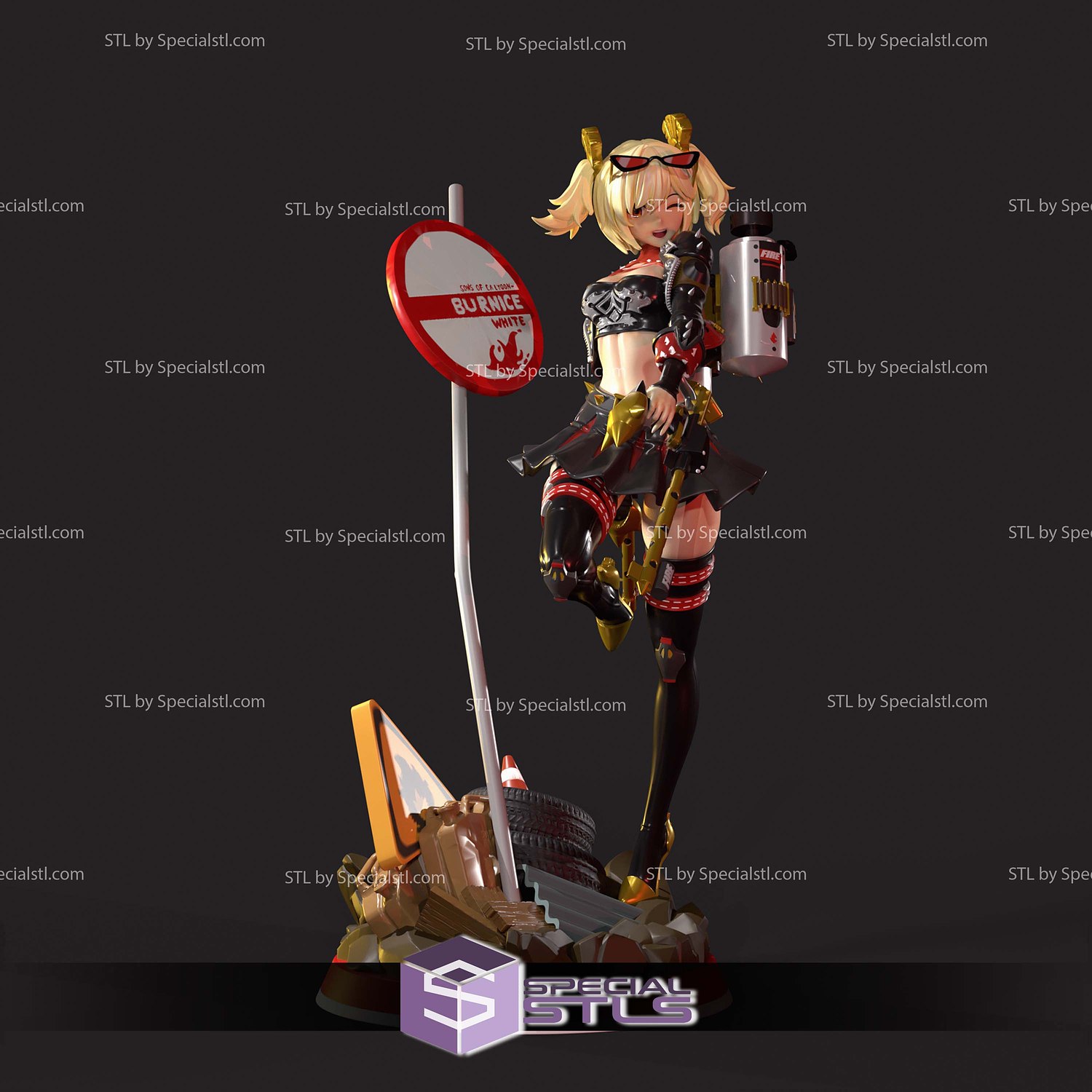 Burnice Zenless Zone Zero V3 Sculptures 3D Printing STL Model — view 2