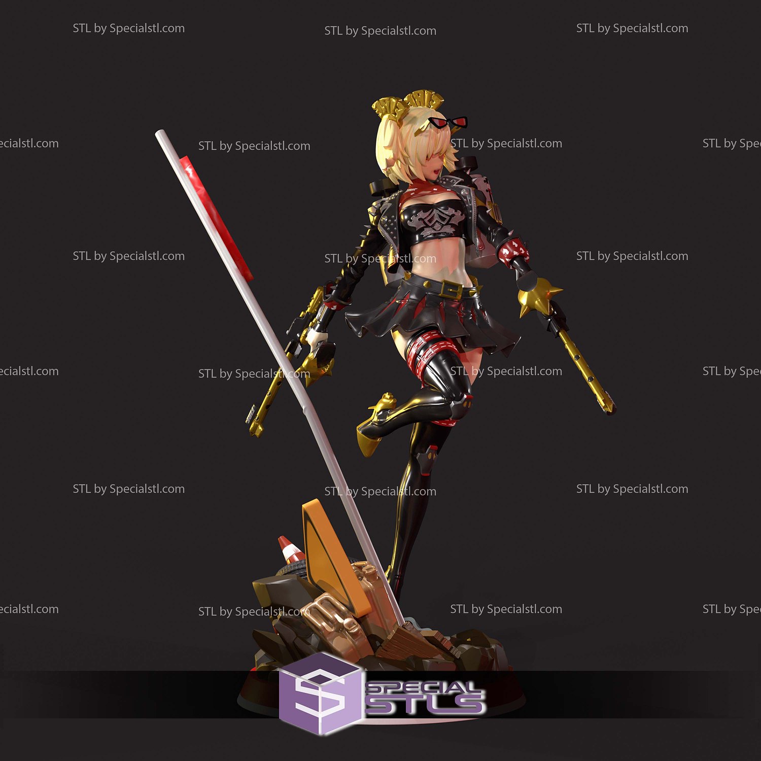 Burnice Zenless Zone Zero V3 Sculptures 3D Printing STL Model — view 3