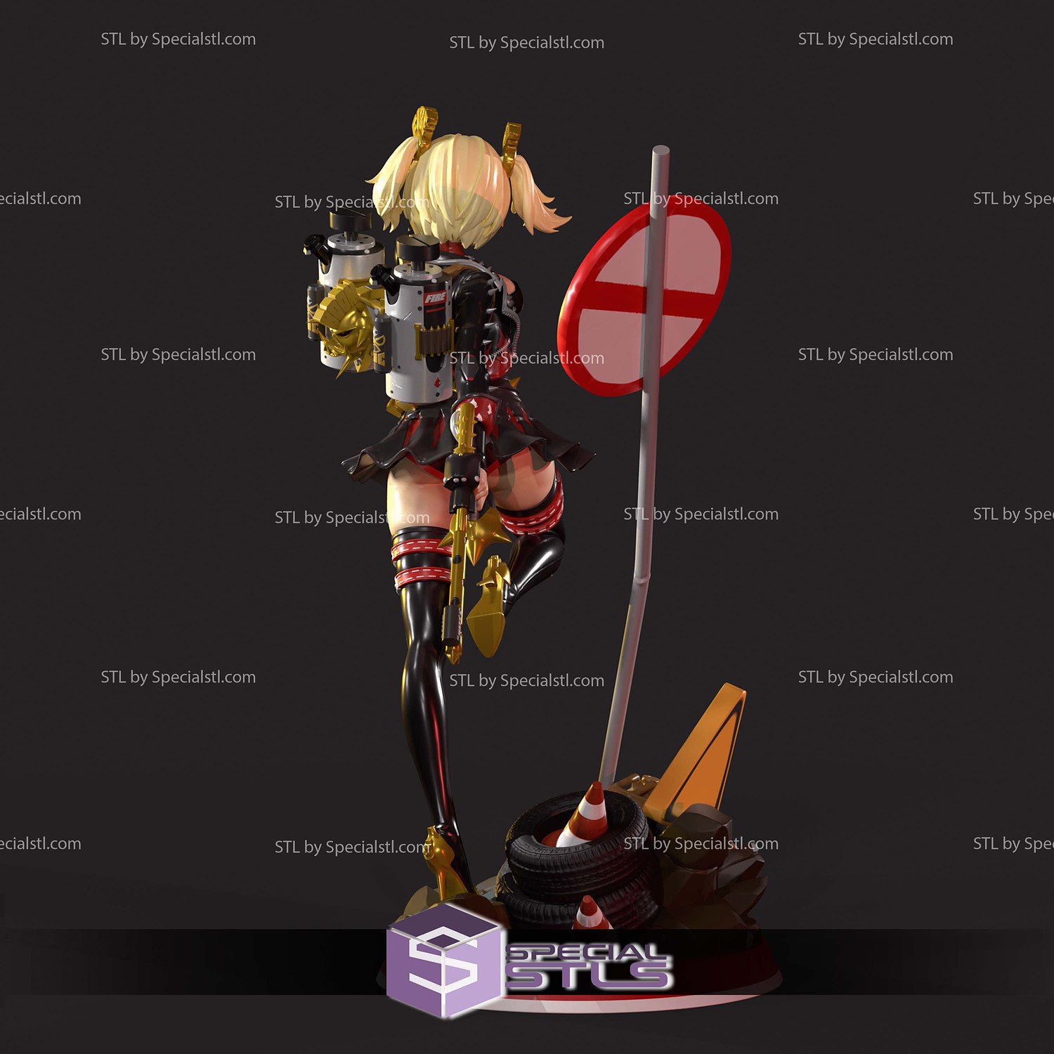 Burnice Zenless Zone Zero V3 Sculptures 3D Printing STL Model — view 4
