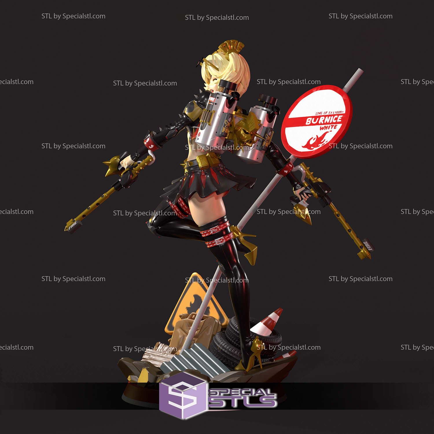 Burnice Zenless Zone Zero V3 Sculptures 3D Printing STL Model — view 5