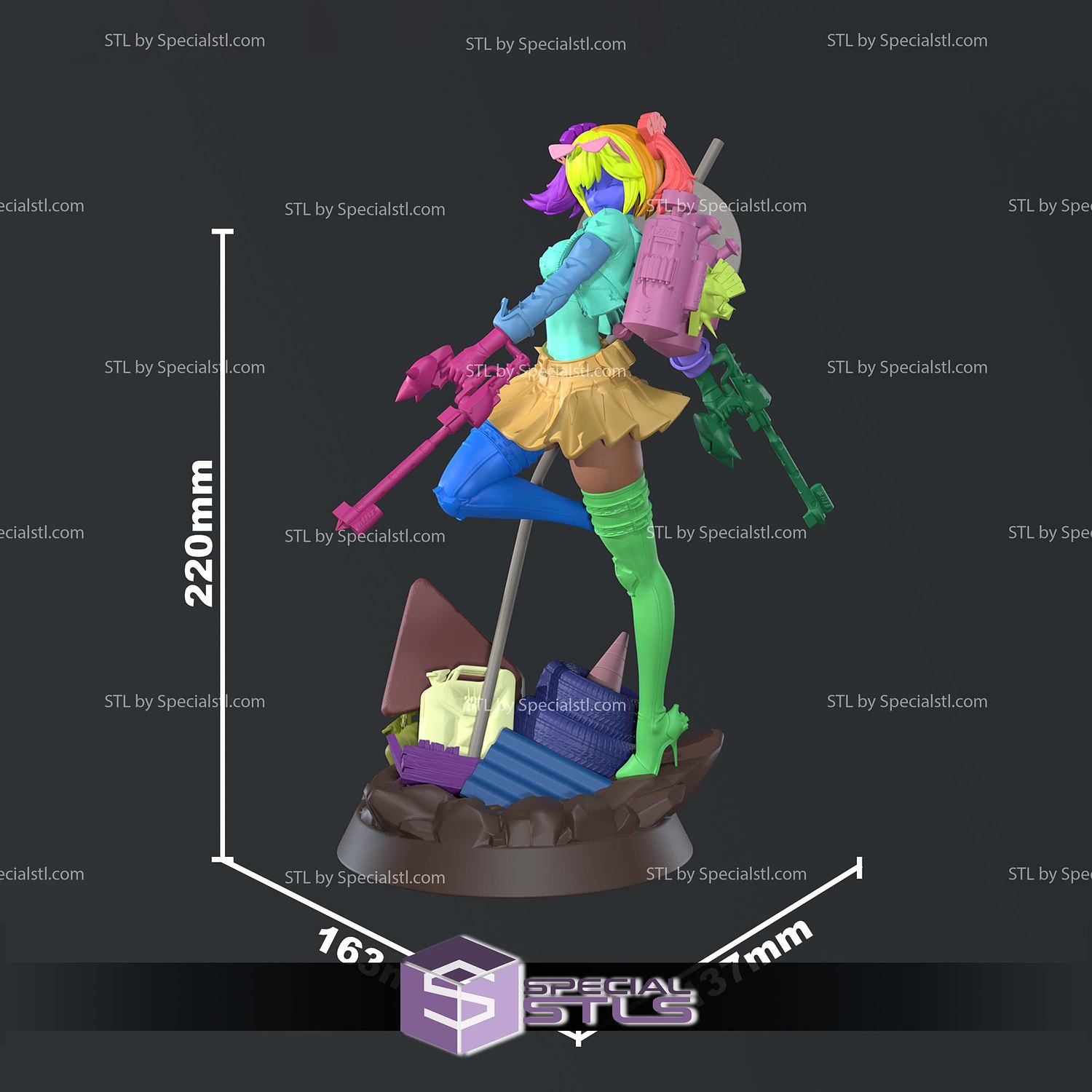 Burnice Zenless Zone Zero V3 Sculptures 3D Printing STL Model — view 6