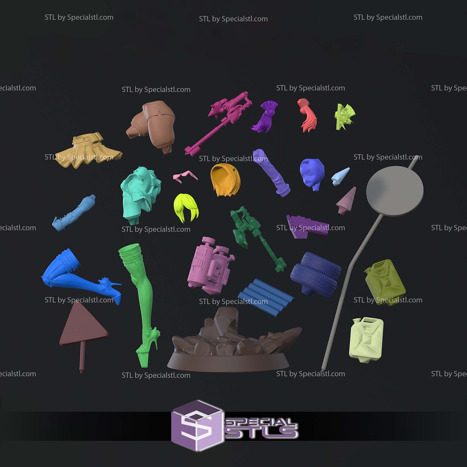 Burnice Zenless Zone Zero V3 Sculptures 3D Printing STL Model — view 7