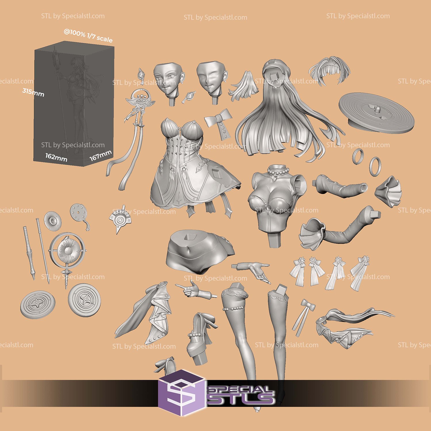 Astra Yao V3 Zenless Zone Zero STL Files 3D Model — view 5
