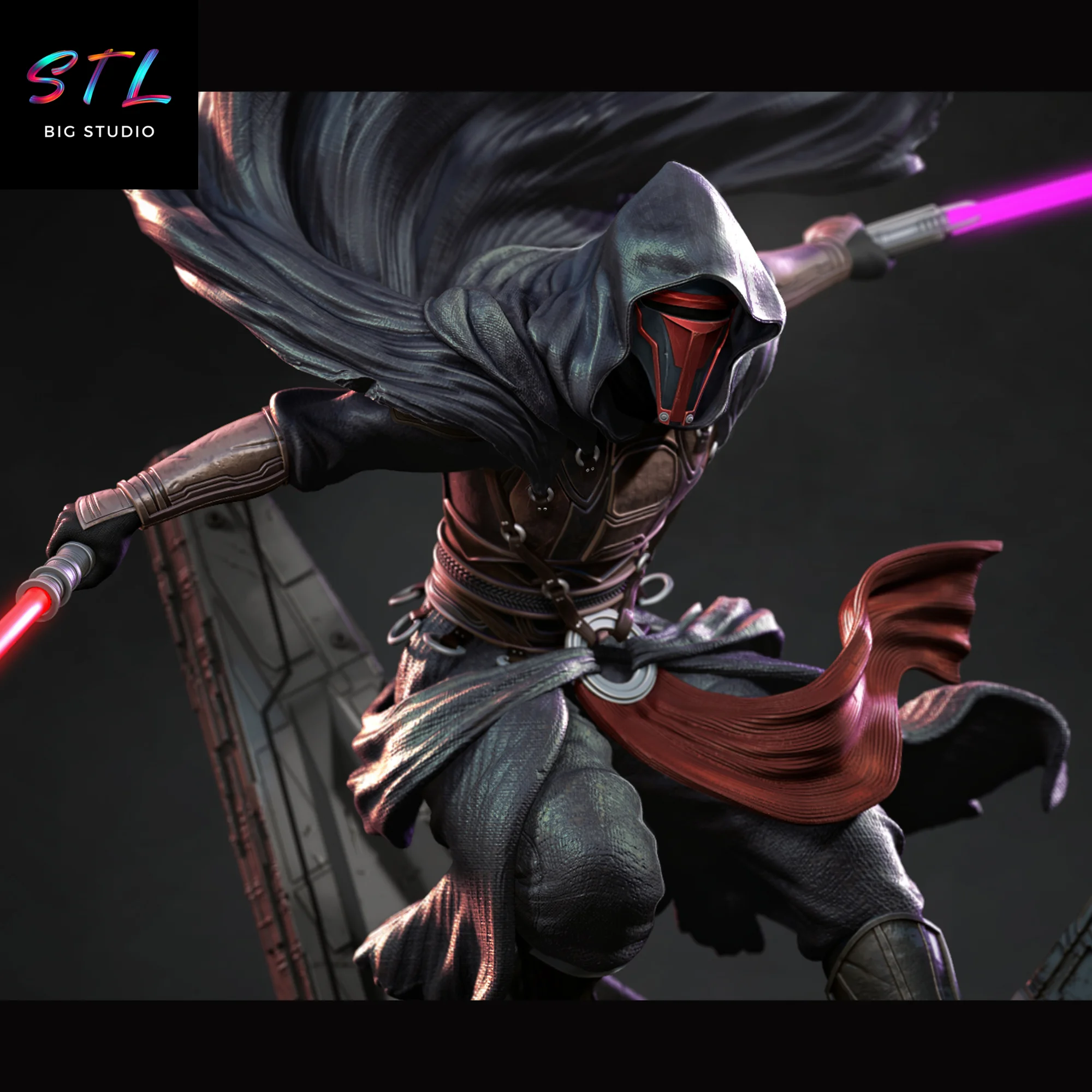 Darth Revan STL | Star Wars | 3D Printable Figure Model — view 2