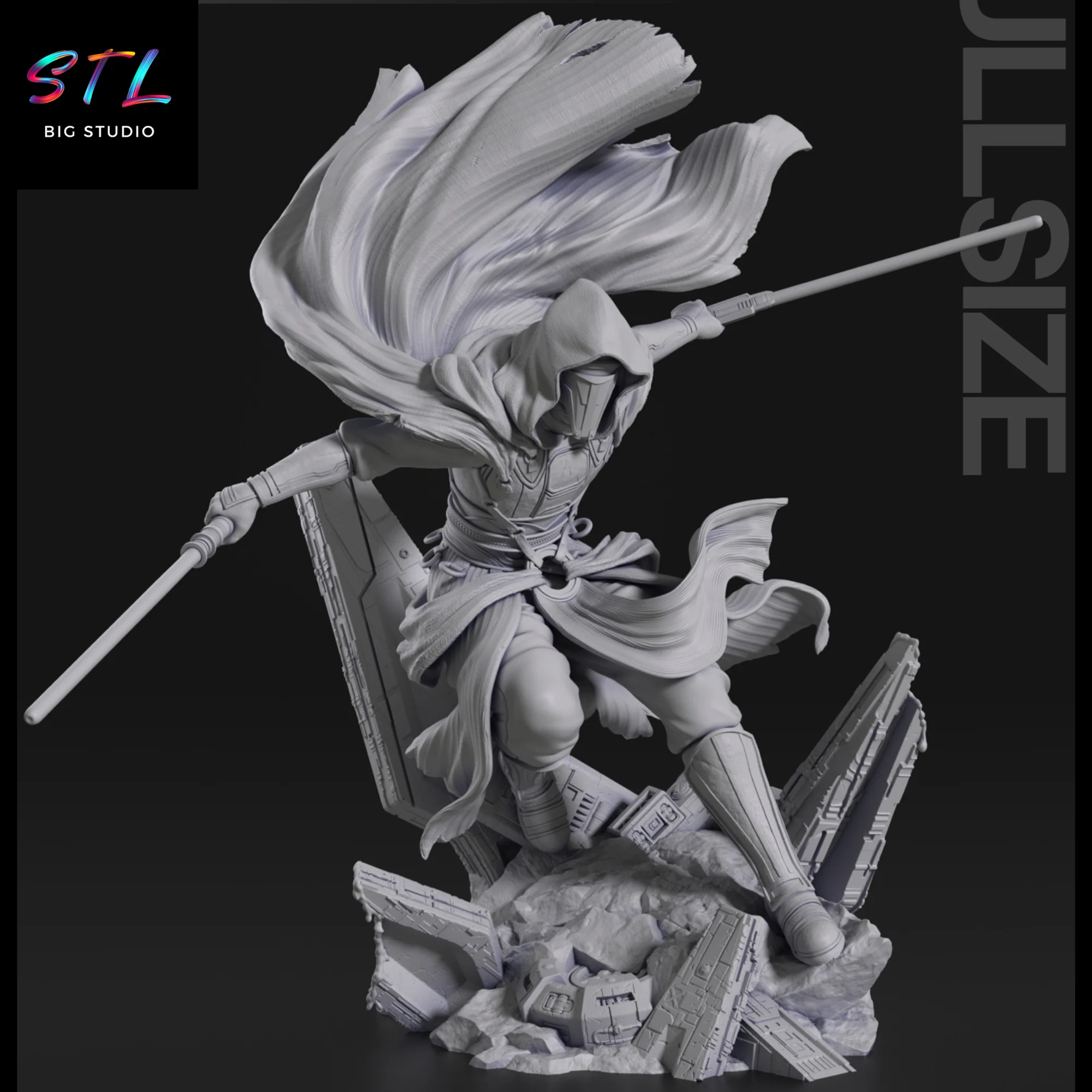 Darth Revan STL | Star Wars | 3D Printable Figure Model — view 3