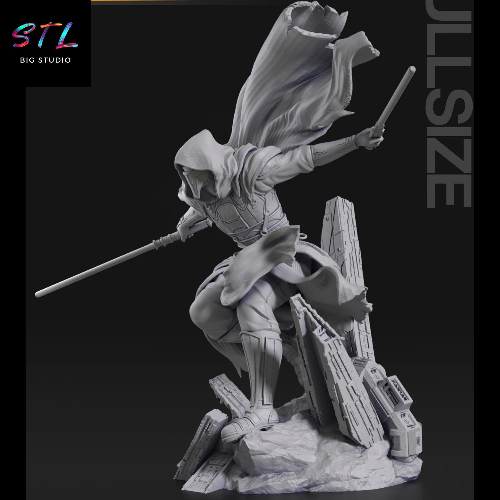 Darth Revan STL | Star Wars | 3D Printable Figure Model — view 4