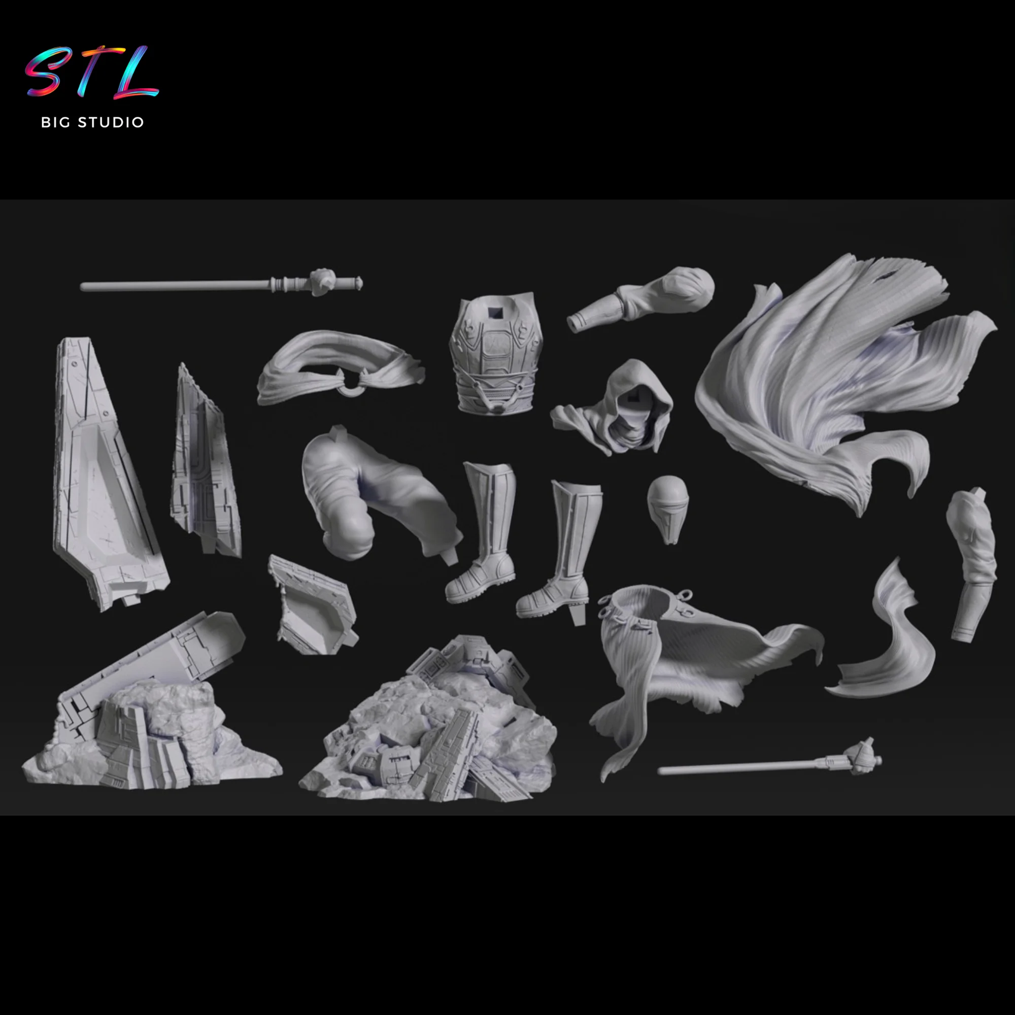 Darth Revan STL | Star Wars | 3D Printable Figure Model — view 7