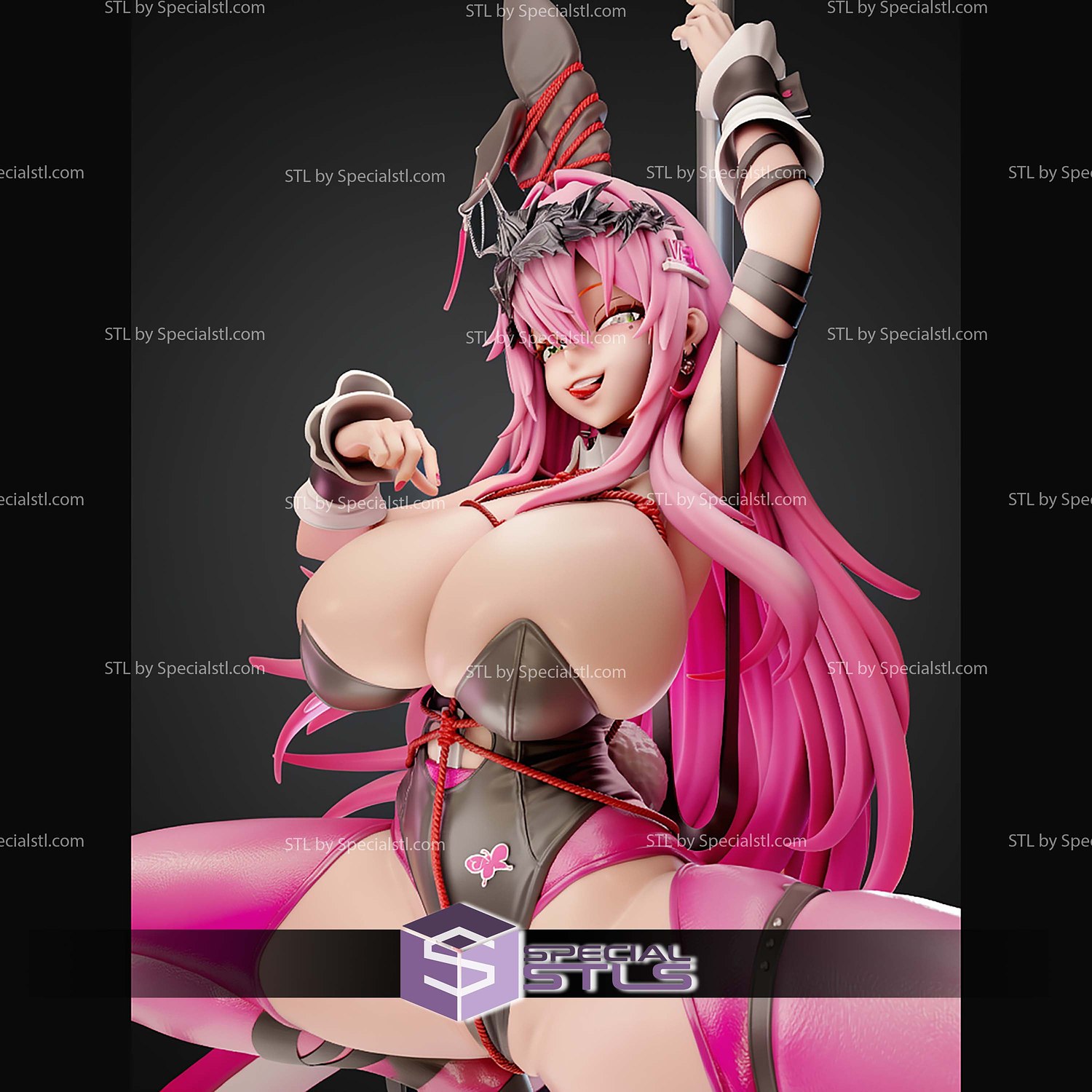 Nikke Velvet Bunny Suit STL Files 3D Model — view 4