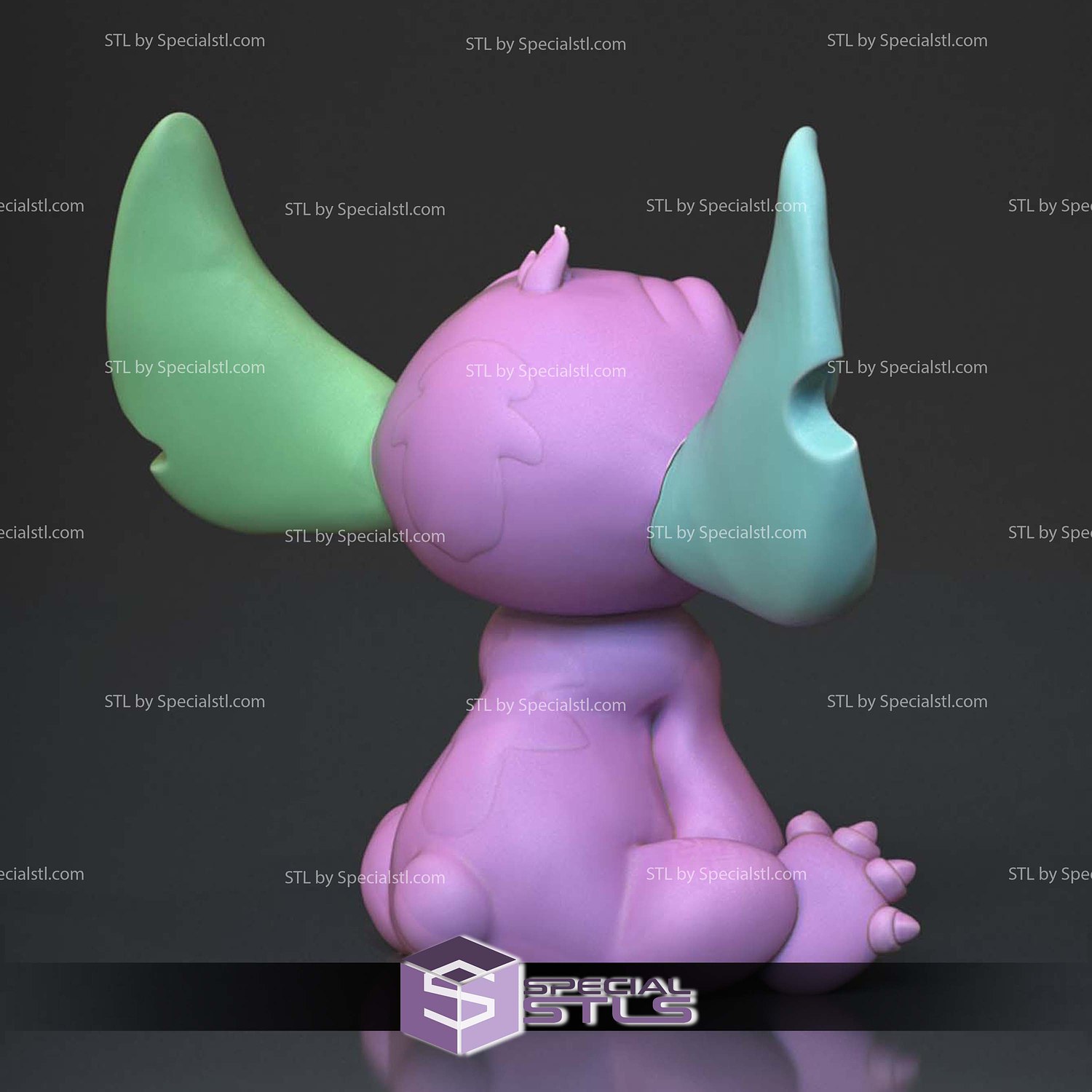 Chibi Stich Alone STL Files 3D Model — view 3