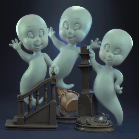 Casper Flying Pose 3D Printer Files | Assembly STL Model
