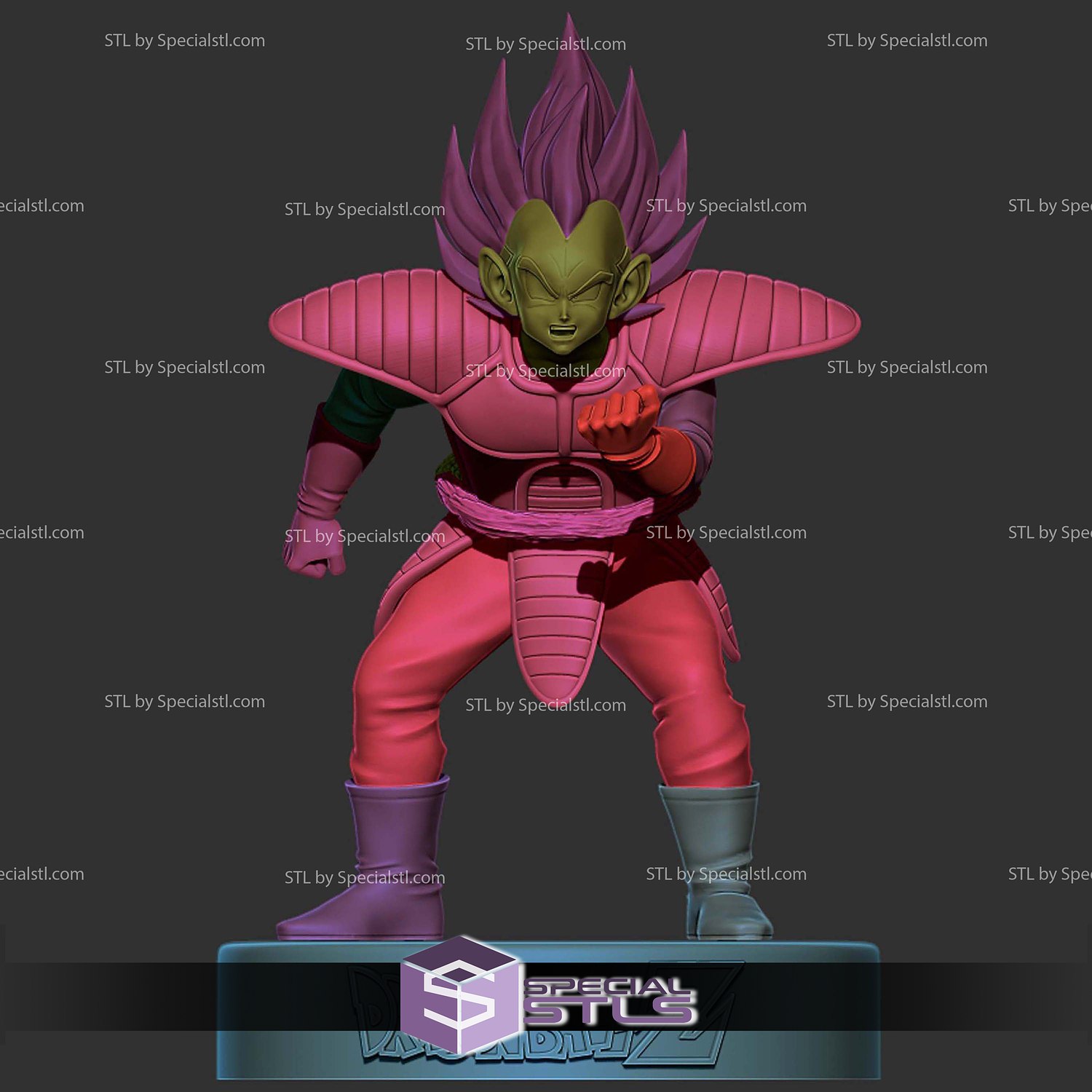 Vegeta Over 9000 Digital STL Files 3D Model — view 3