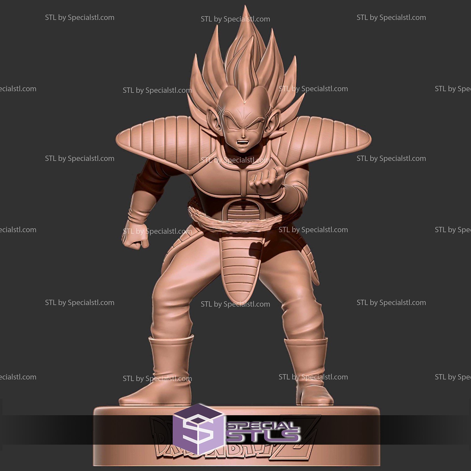 Vegeta Over 9000 Digital STL Files 3D Model — view 4