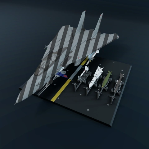 F-14 Tomcat Missiles Pack 3D Printer Files | Assembly STL Model