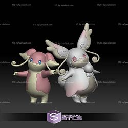 Pokemon STL Collection Audino Mega Evolution 3D Model