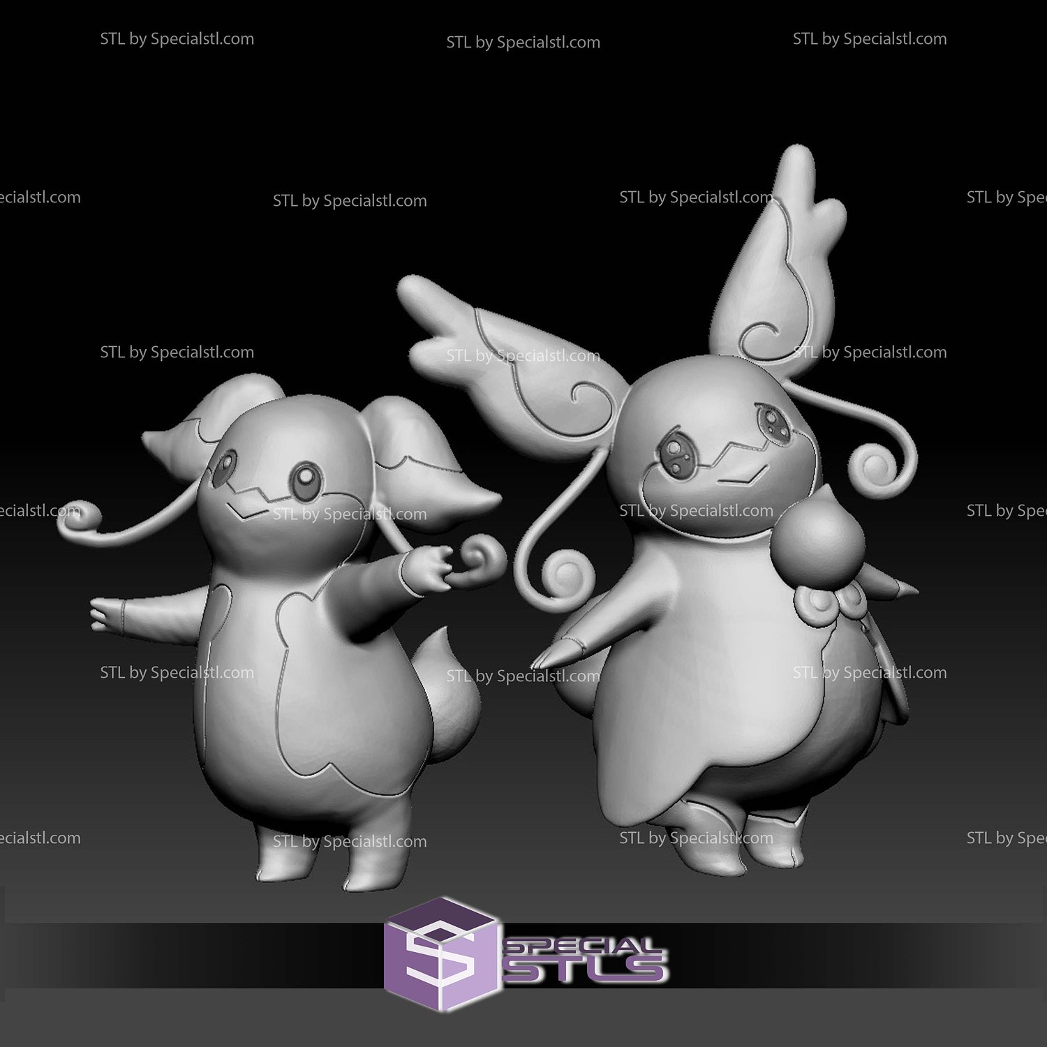 Pokemon STL Collection Audino Mega Evolution 3D Model — view 2