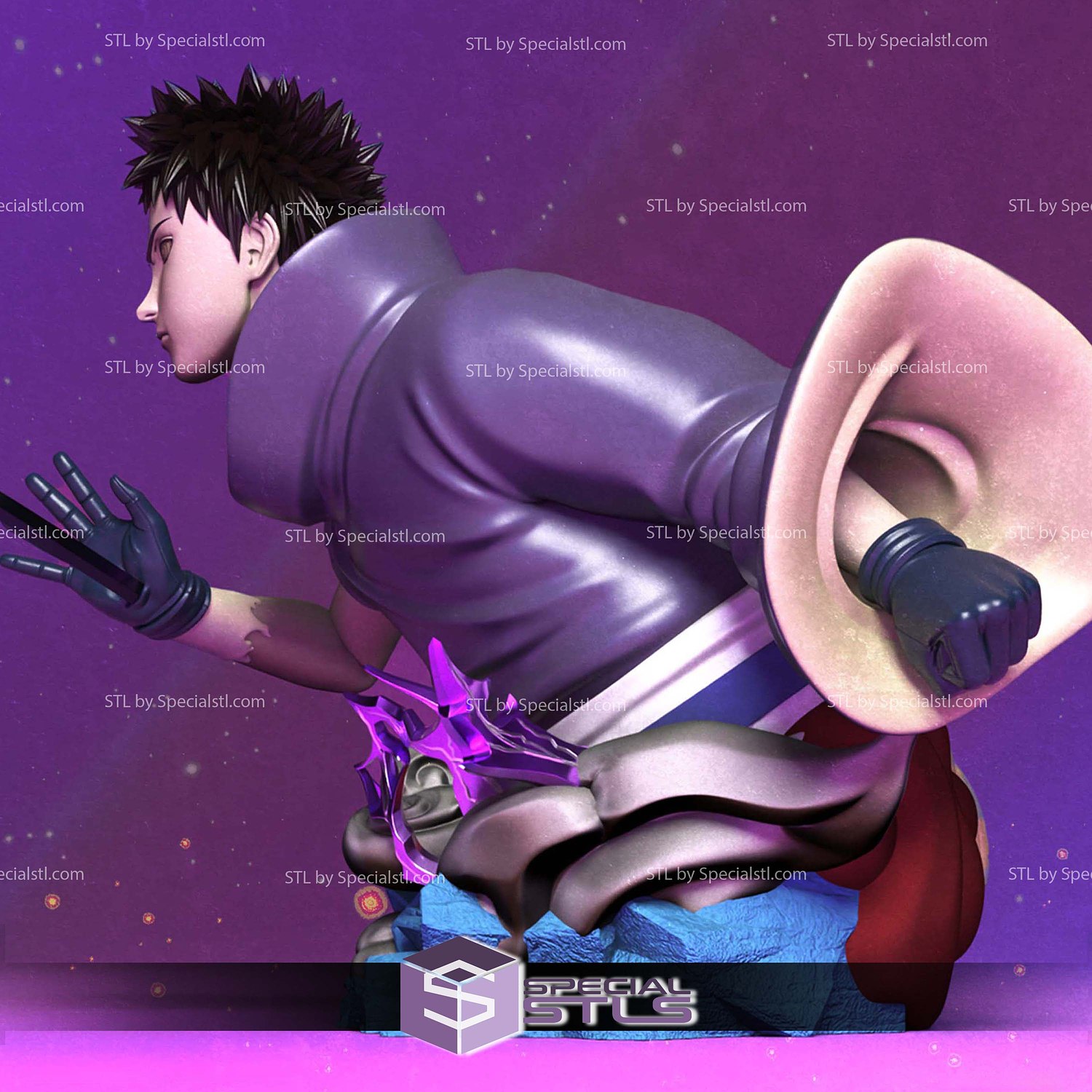 Obito Battle Bust 3D Printer Files STL Model — view 2