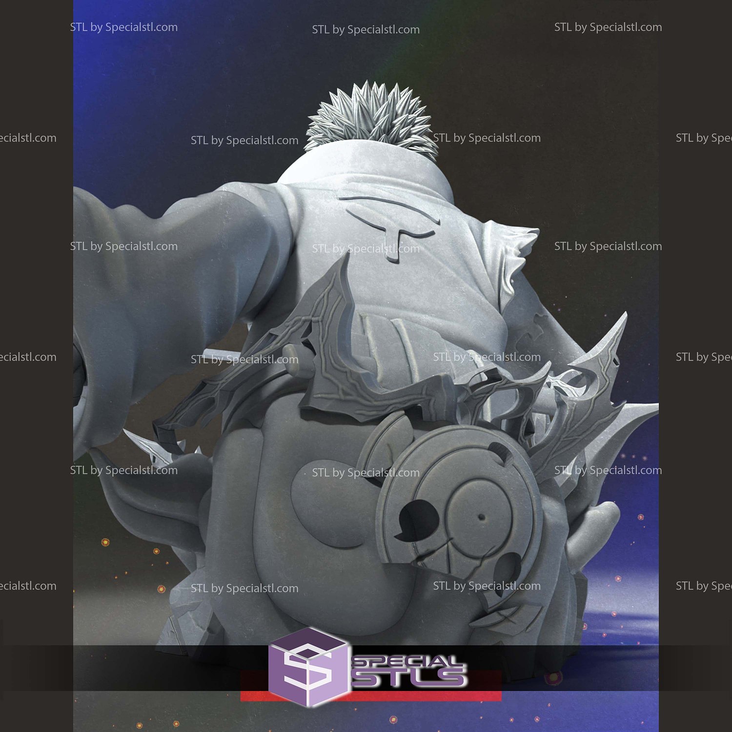 Obito Battle Bust 3D Printer Files STL Model — view 5
