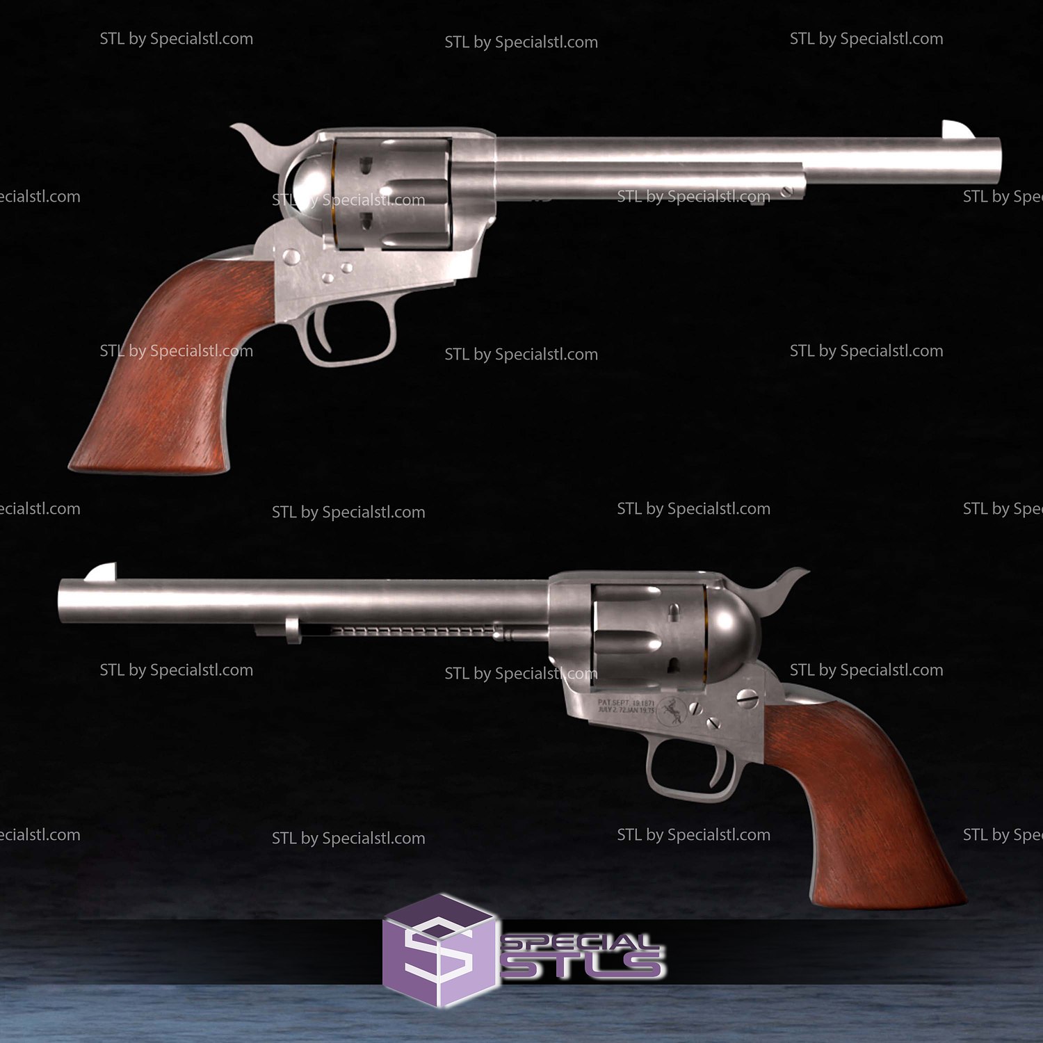 Cosplay STL Files Fallout New Vegas Revolver 3D Model — view 4