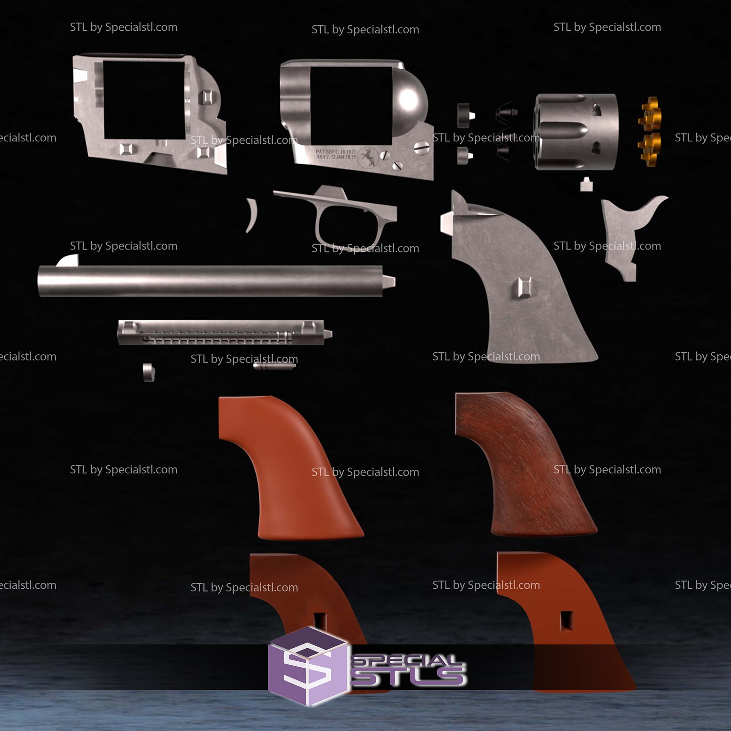 Cosplay STL Files Fallout New Vegas Revolver 3D Model — view 5