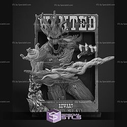 Groot Comic Version Poster Bust Digital STL Files 3D Model