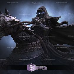 The Four Horseman Death on Horse STL Files 3D Model — view 1