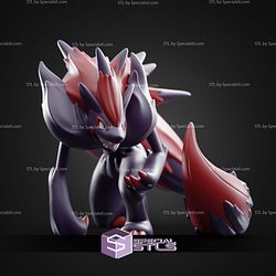 Basic Pokemon Collection Zoroark Statue 3D STL Model