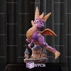 Spyro Purple Dragon V2 STL Files 3D Model