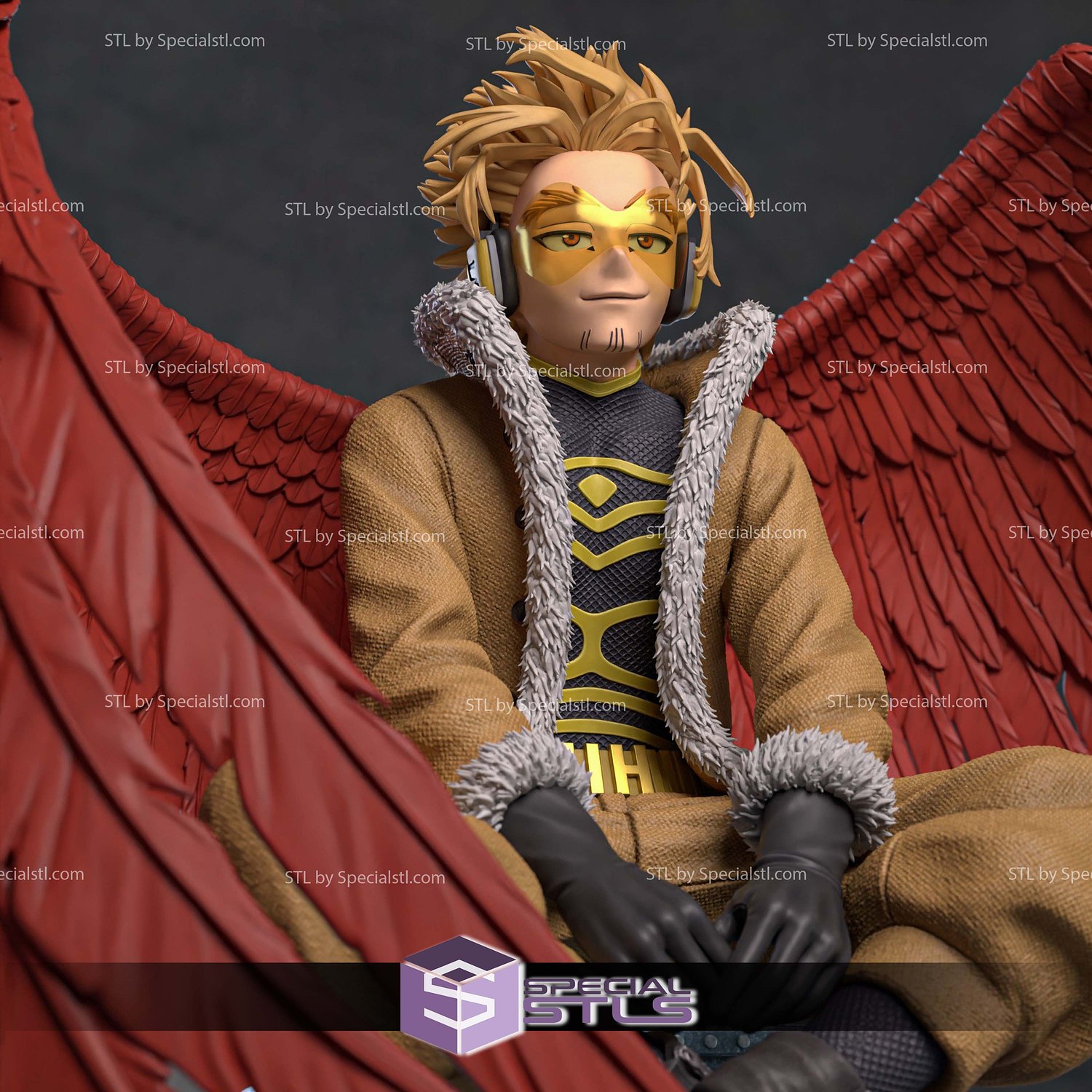 Hawks MHA Relaxing Sculptures 3D Printing STL Model — view 3