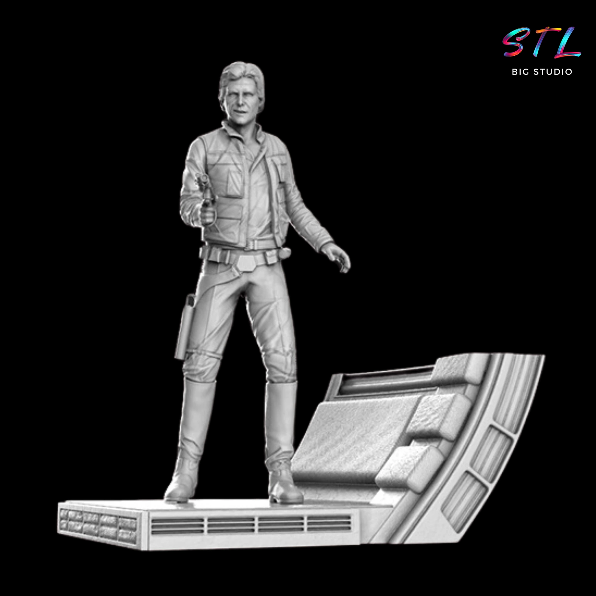 Han Solo STL Figure | Star Wars | 3D Printable Model Model