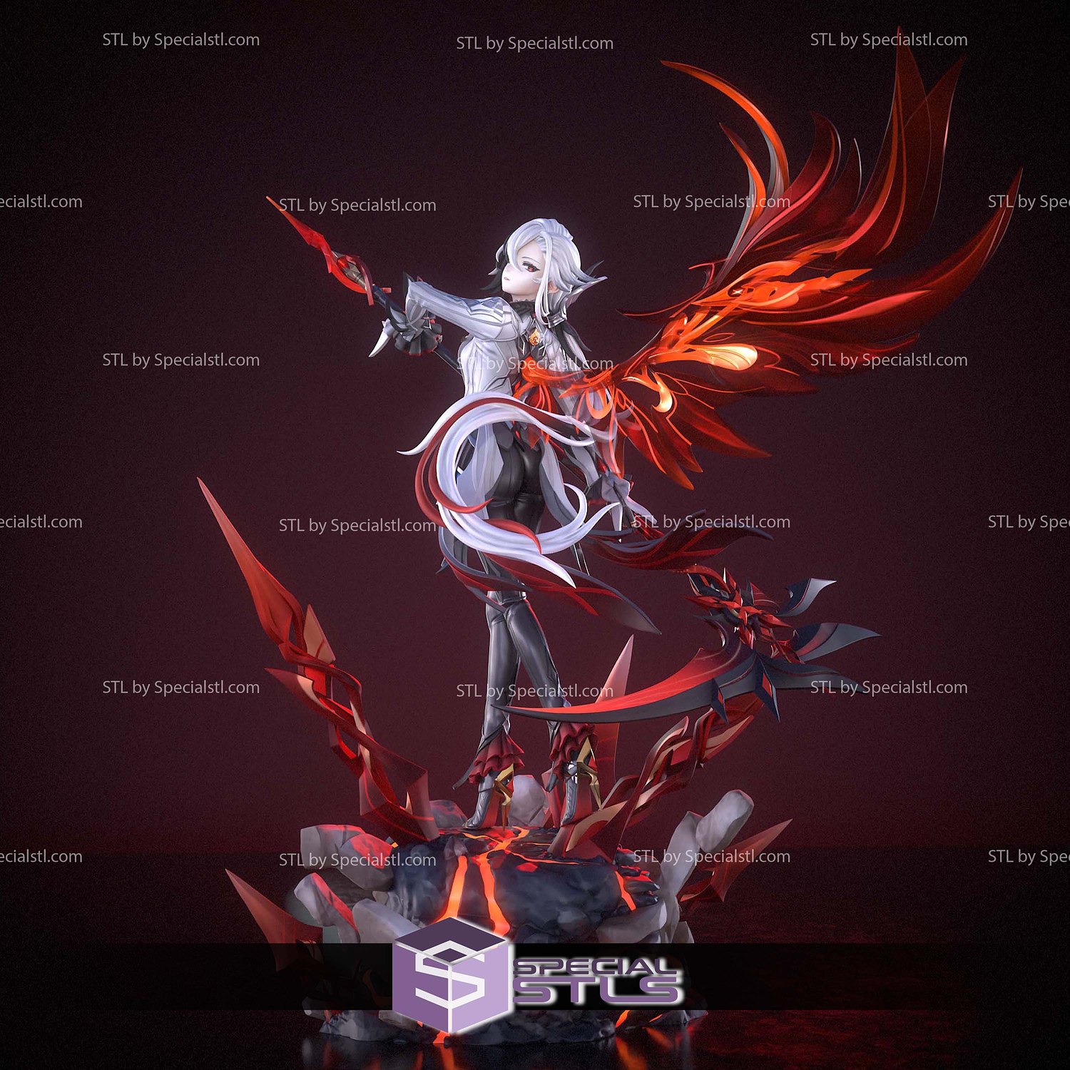 Arlecchino Genshin Impact Magma 3D Printing Models STL Model — view 5