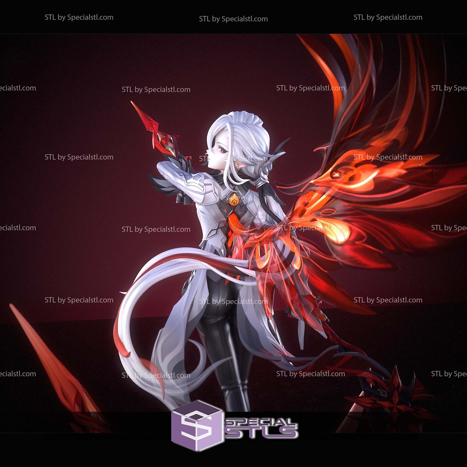Arlecchino Genshin Impact Magma 3D Printing Models STL Model — view 7