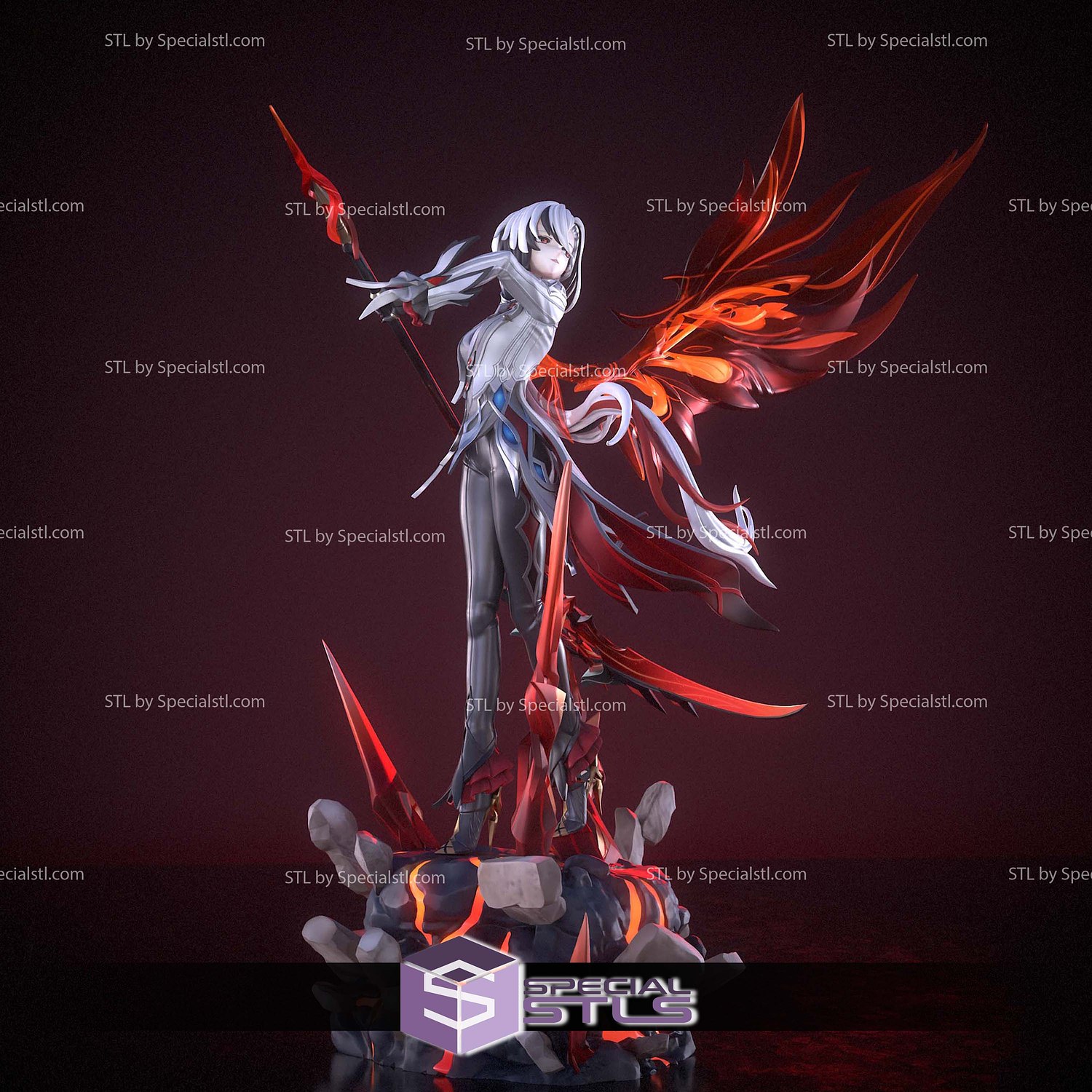 Arlecchino Genshin Impact Magma 3D Printing Models STL Model — view 8
