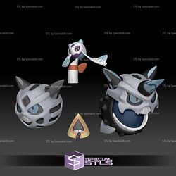 Pokemon STL Collection Snorunt Froslass Glalie Mega Evolution 3D Model