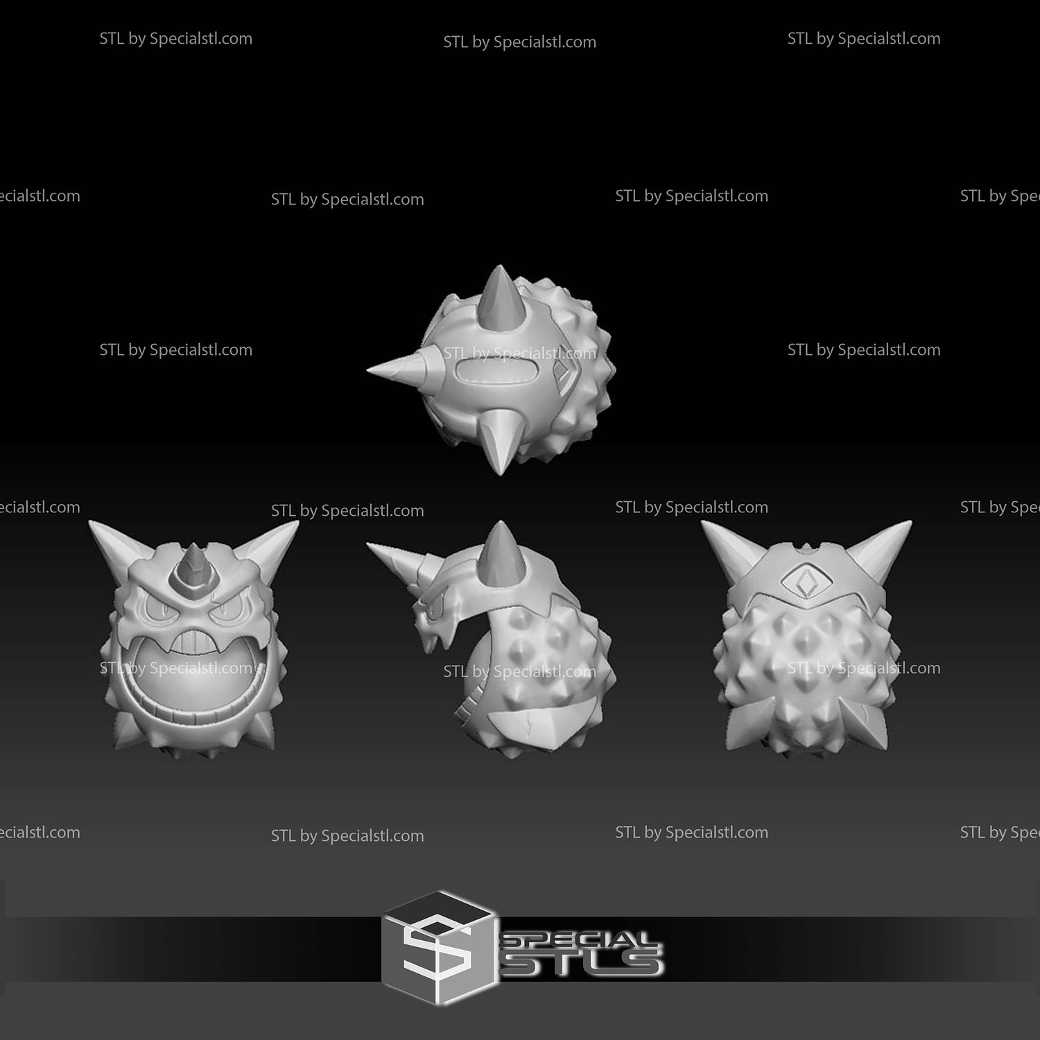 Pokemon STL Collection Snorunt Froslass Glalie Mega Evolution 3D Model — view 2
