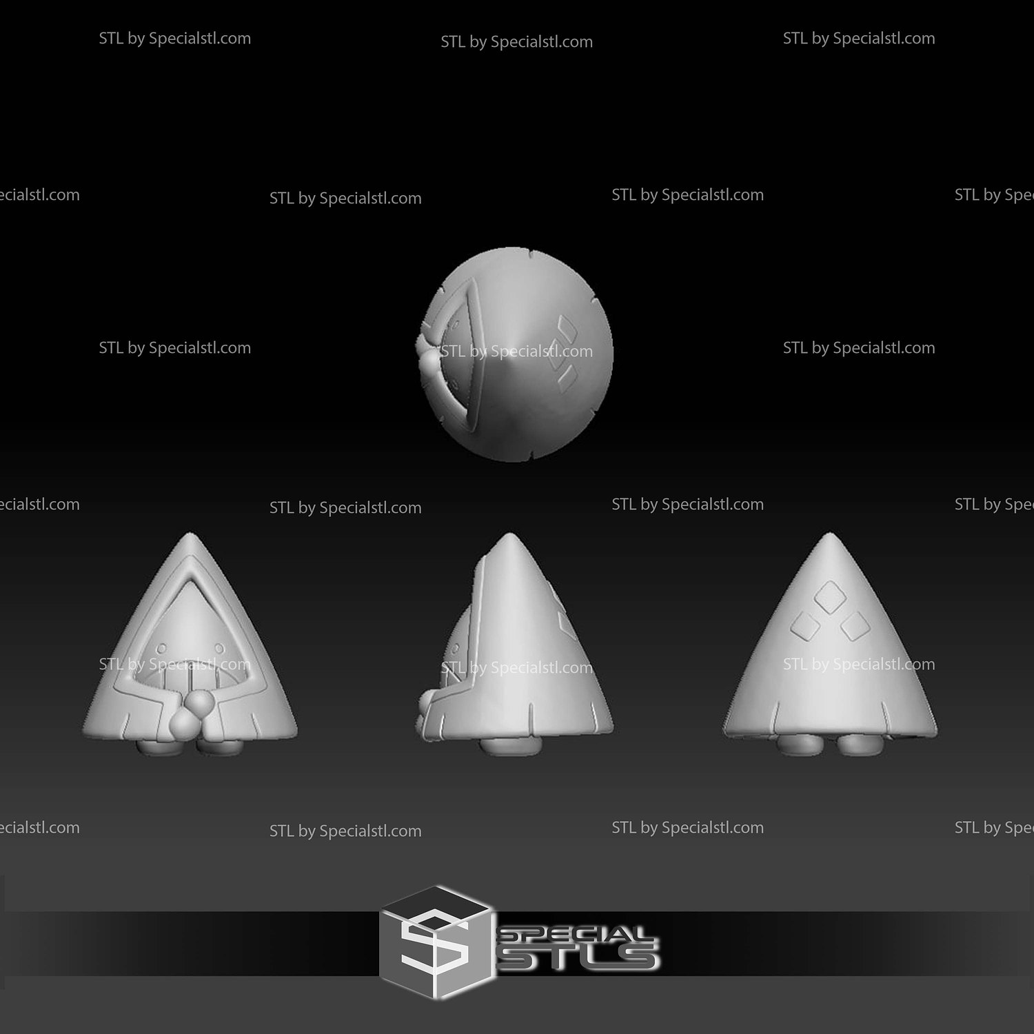 Pokemon STL Collection Snorunt Froslass Glalie Mega Evolution 3D Model — view 3