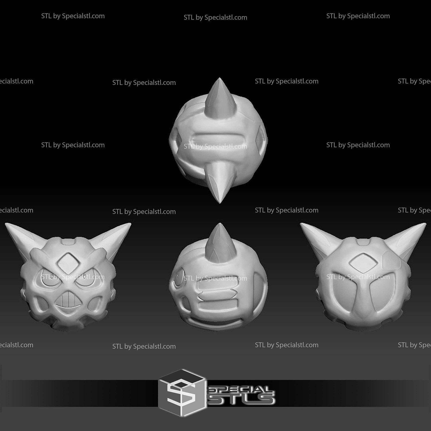 Pokemon STL Collection Snorunt Froslass Glalie Mega Evolution 3D Model — view 4