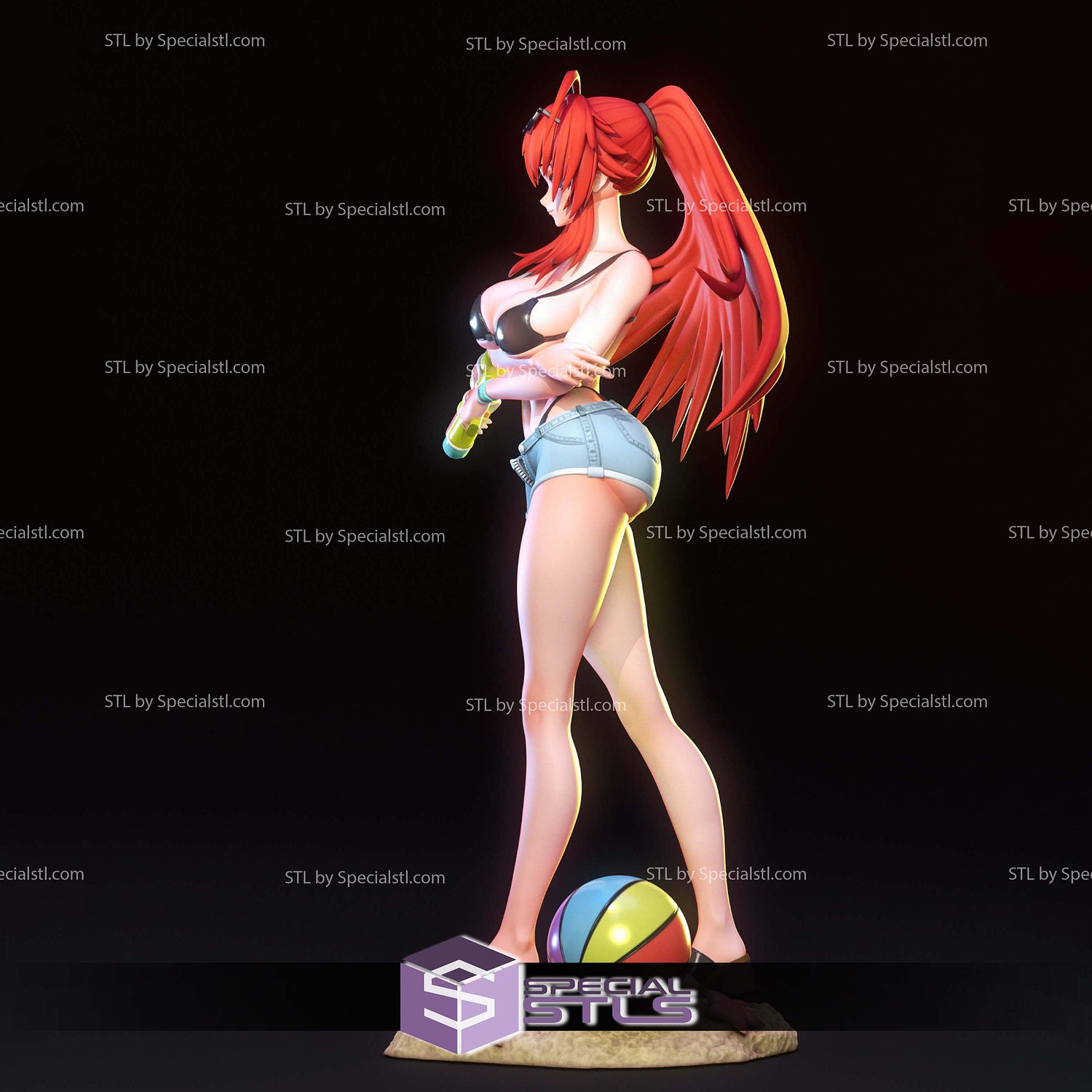 Rias Gremory Swimsuit STL Files 3D Model — view 2