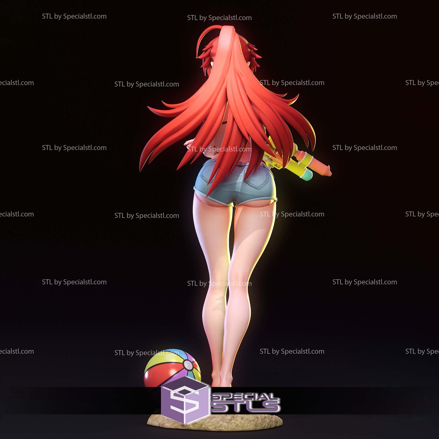 Rias Gremory Swimsuit STL Files 3D Model — view 3