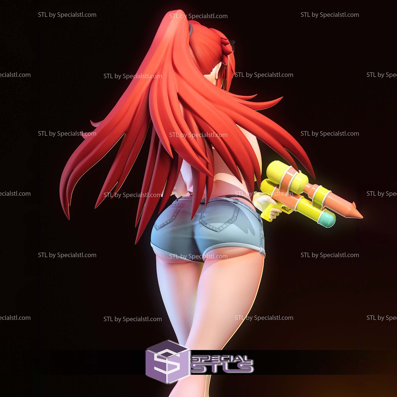 Rias Gremory Swimsuit STL Files 3D Model — view 6