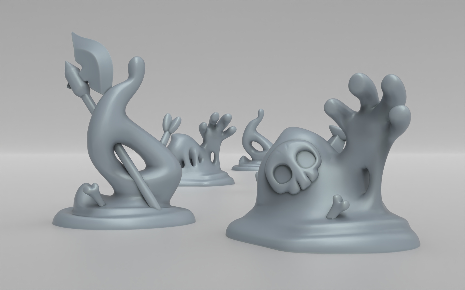 Ochre Jelly - Easy Multicolor FDM RPG Minis (No supports) 3D 3MF Model