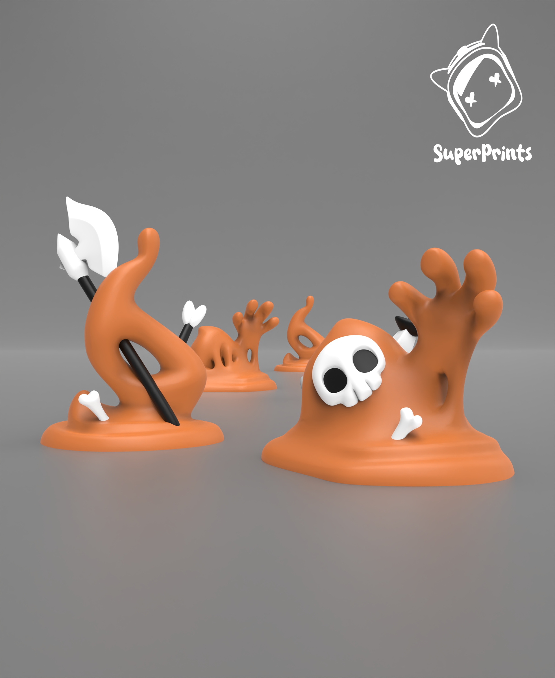 Ochre Jelly - Easy Multicolor FDM RPG Minis (No supports) 3D 3MF Model — view 5