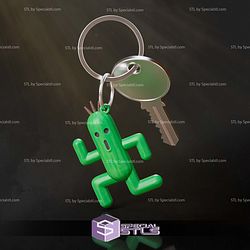 Cactuar Keychain Final Fantasy STL Files 3D Model