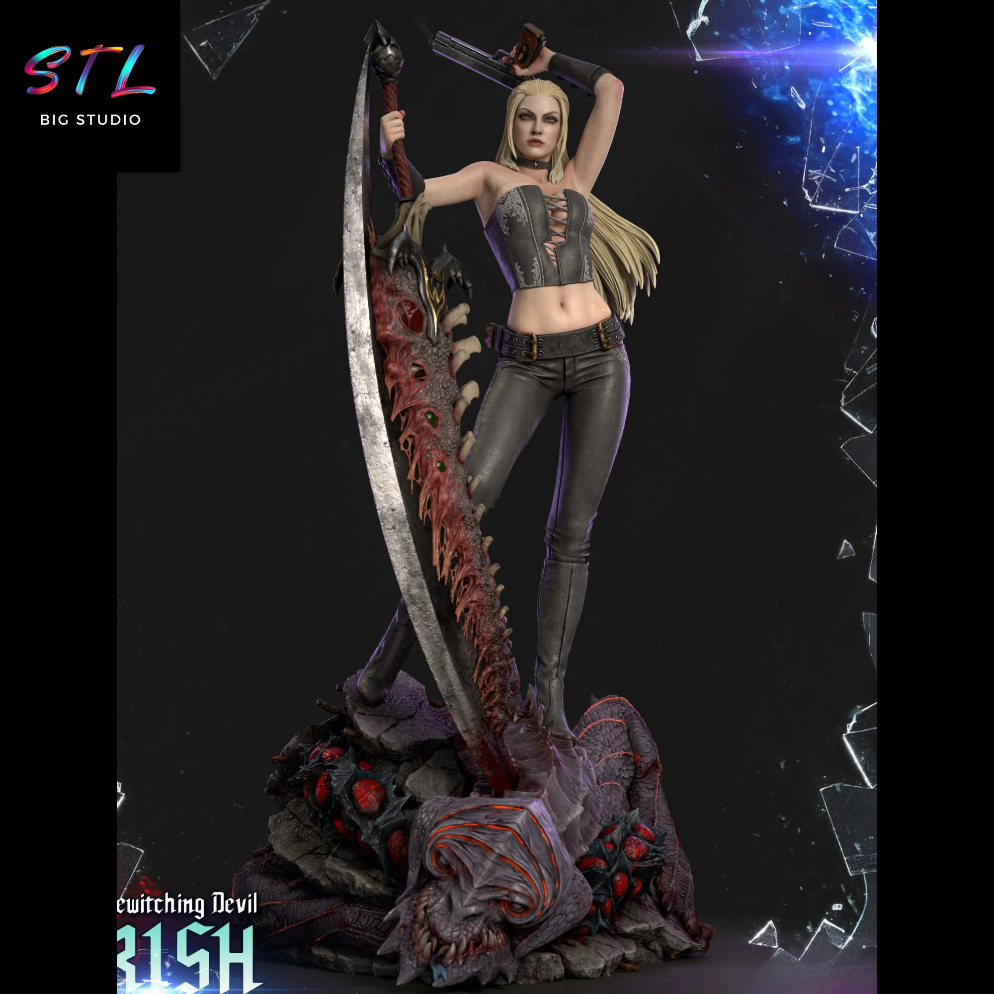 Trish STL | Devil May Cry | Figure for 3D Printing Model