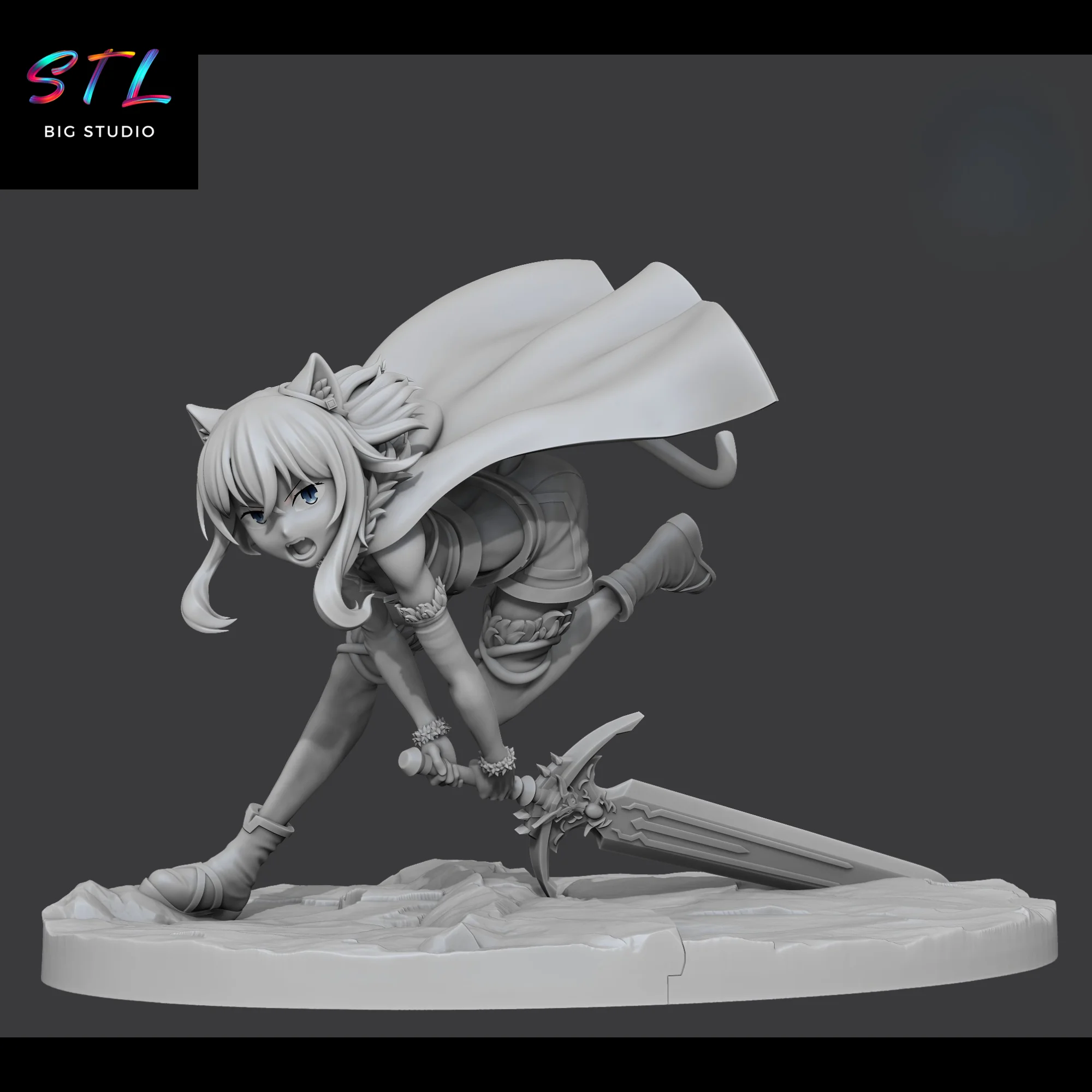 Fran STL | Reincarnated as a Sword | 3D Printable Figure Model — view 2