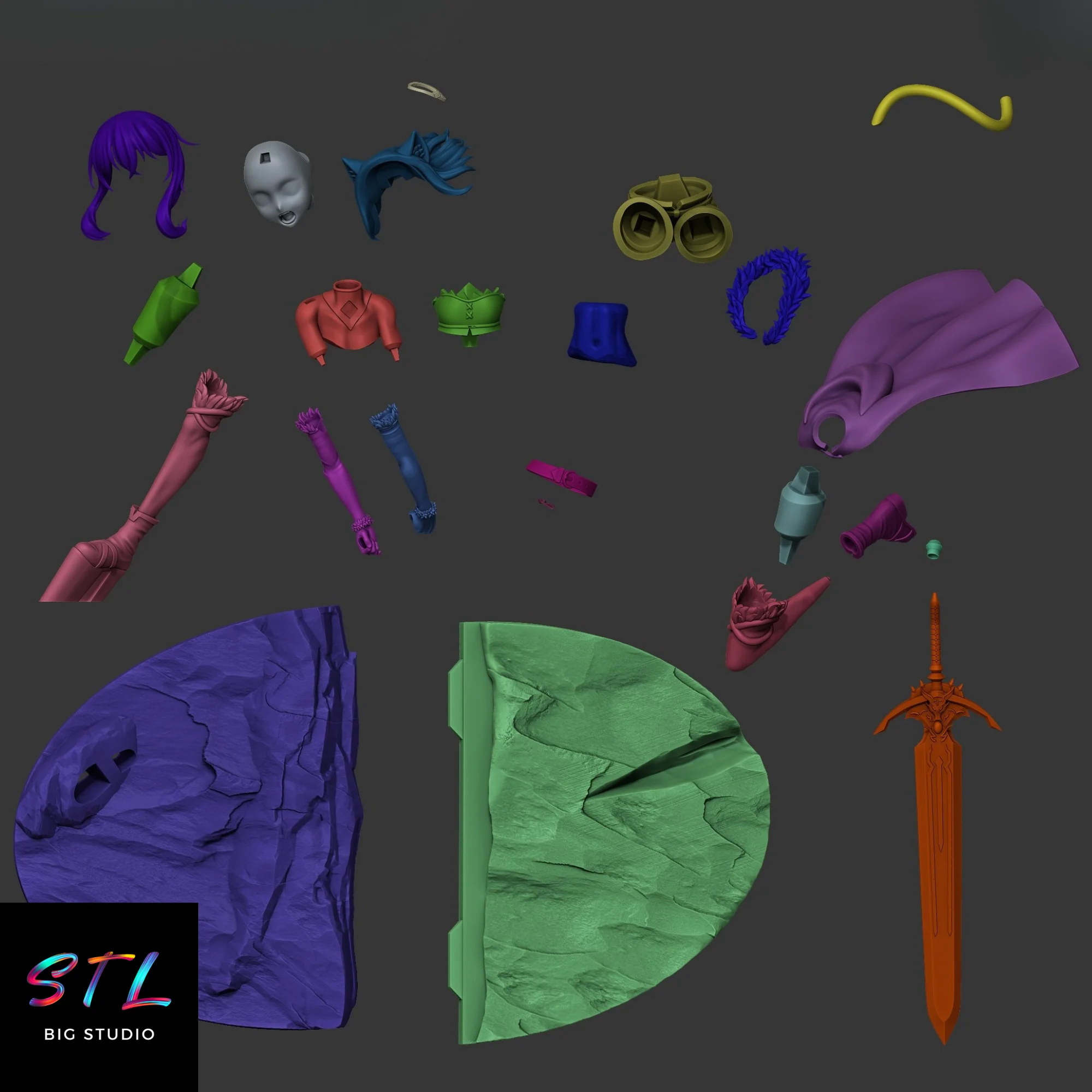 Fran STL | Reincarnated as a Sword | 3D Printable Figure Model — view 4