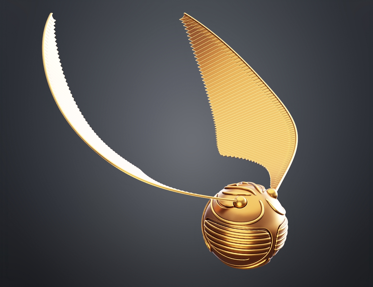 Golden Snitch - Harry Potter 3D OBJ Model — view 3