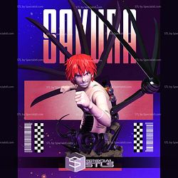 Sasori Battle Bust STL Files 3D Model