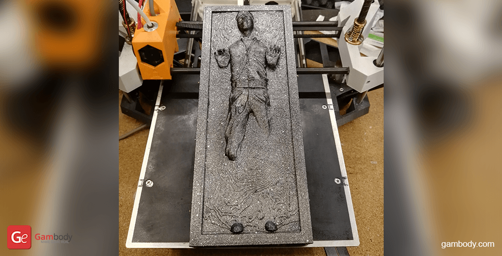 Han Solo in Carbonite 3D Printing Miniature | Assembly STL Model