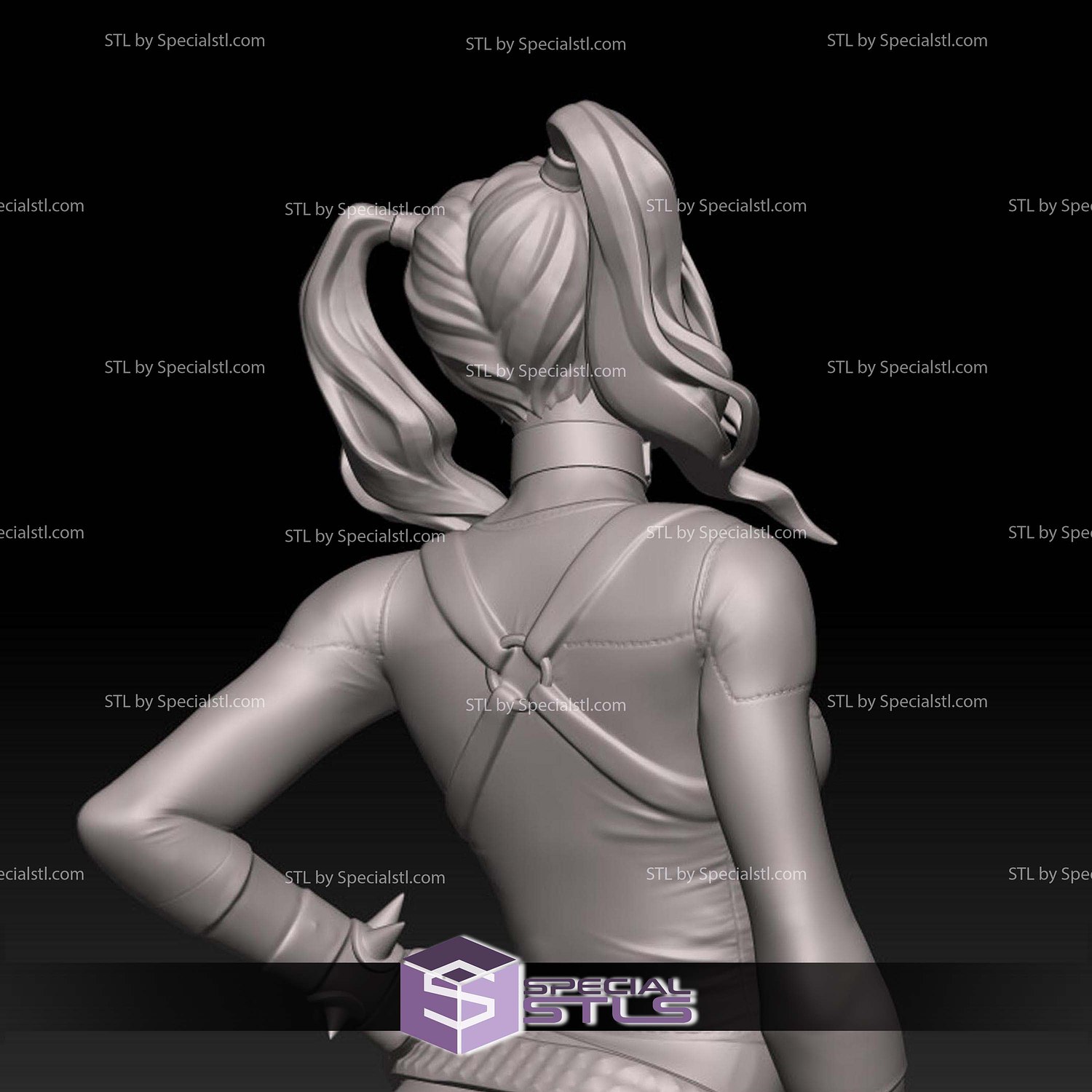 Harley Quinn Basic STL Files 3D Model — view 2