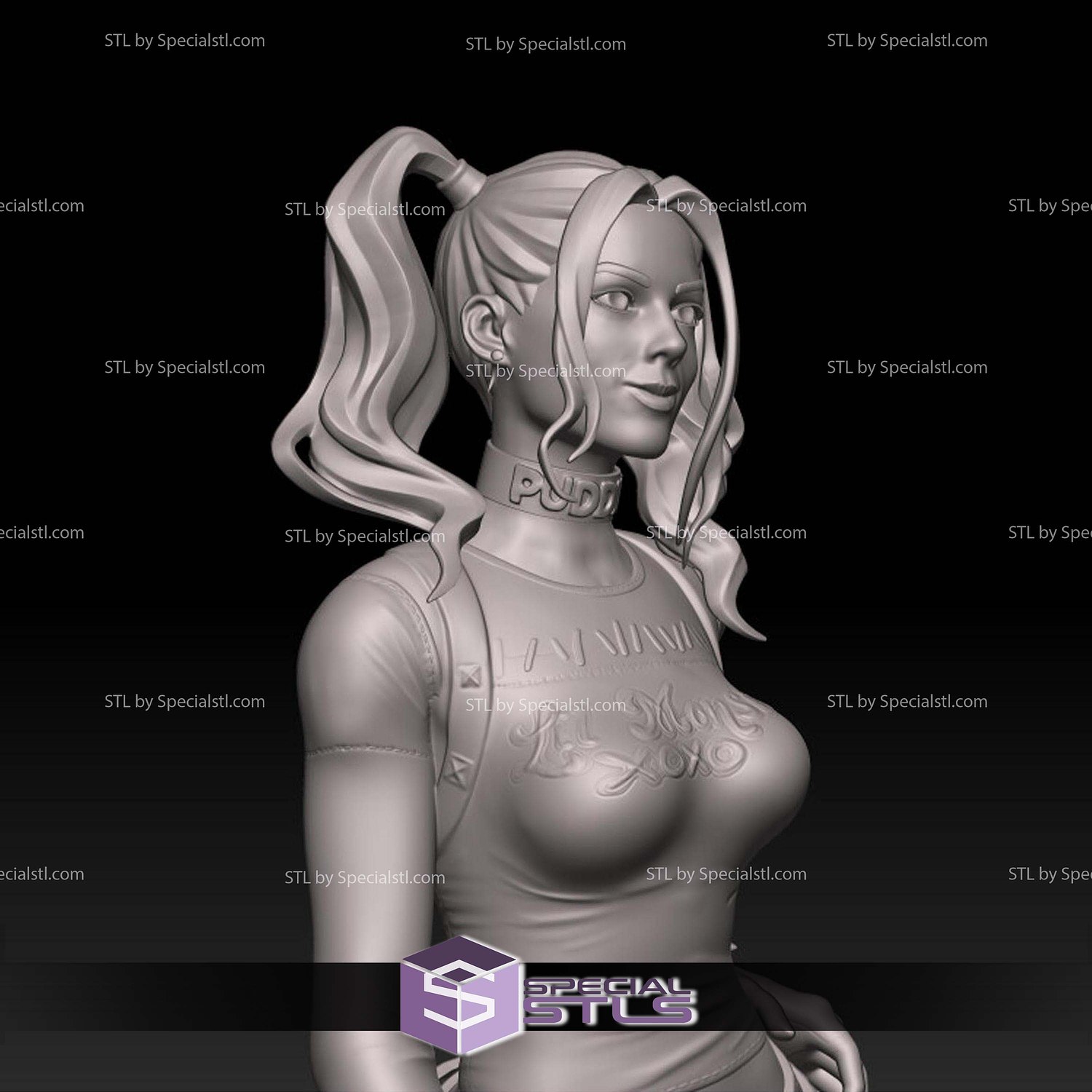Harley Quinn Basic STL Files 3D Model — view 3